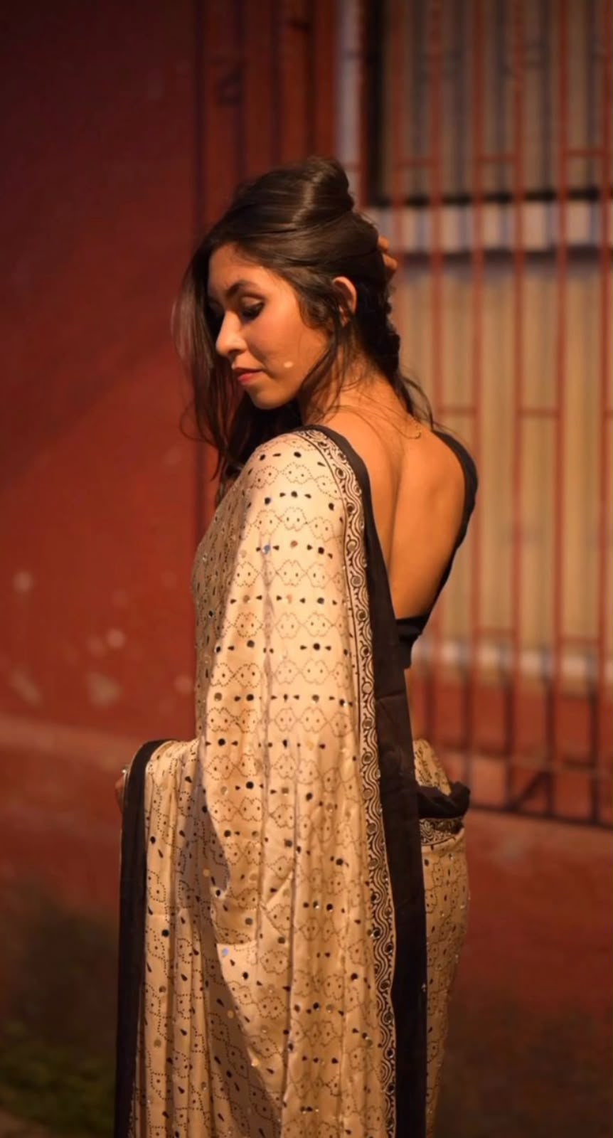 Gajji Silk Heavy Mirror Work Saree