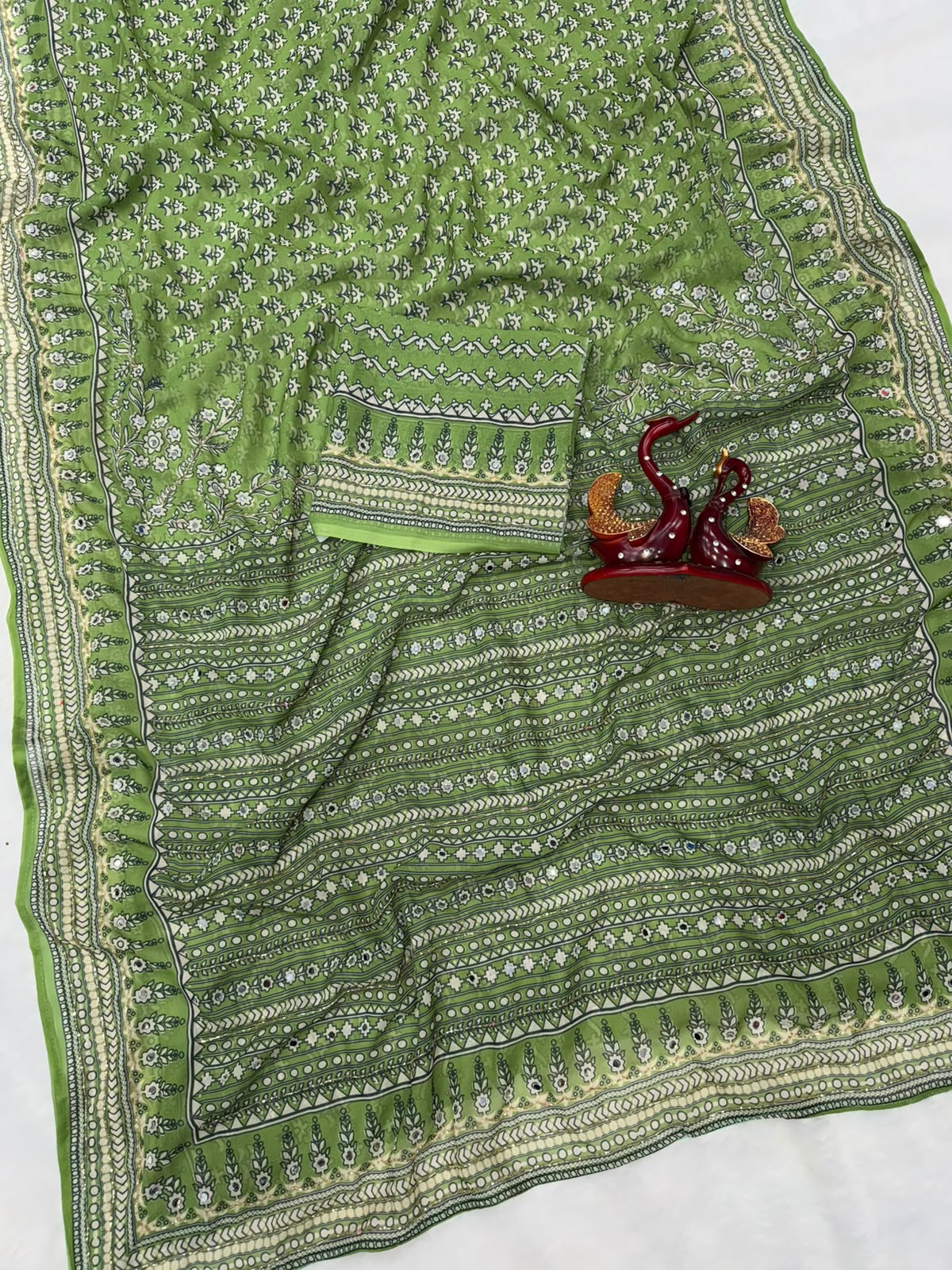 Designer Fox Georgette Saree with Mirror Work