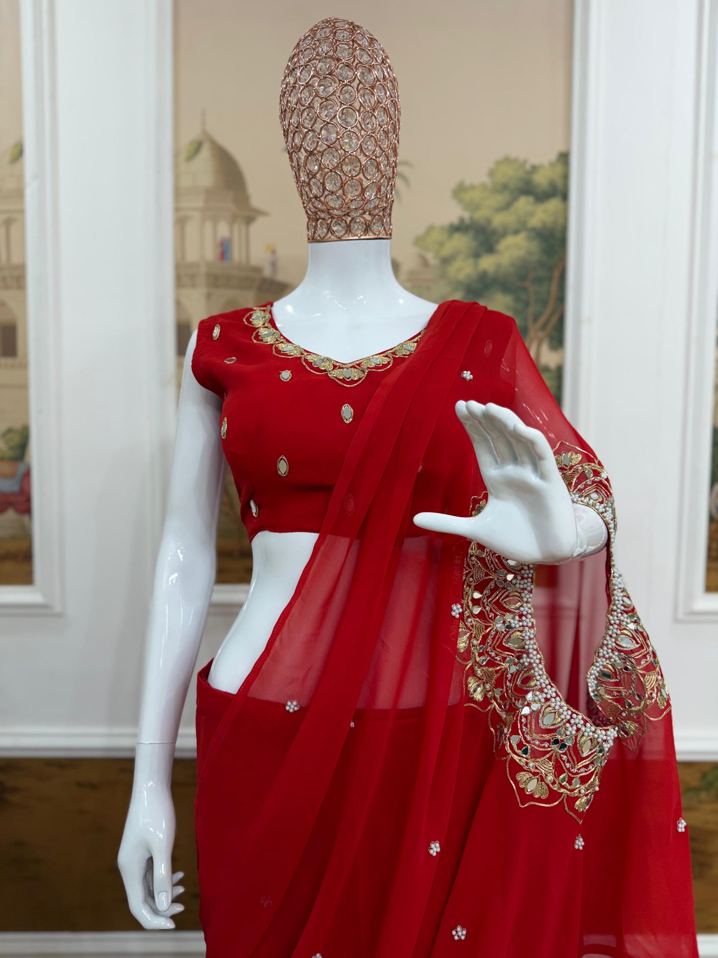 EXCLUSIVE HANDWORKED DRAPE SAREE – 2 STYLES