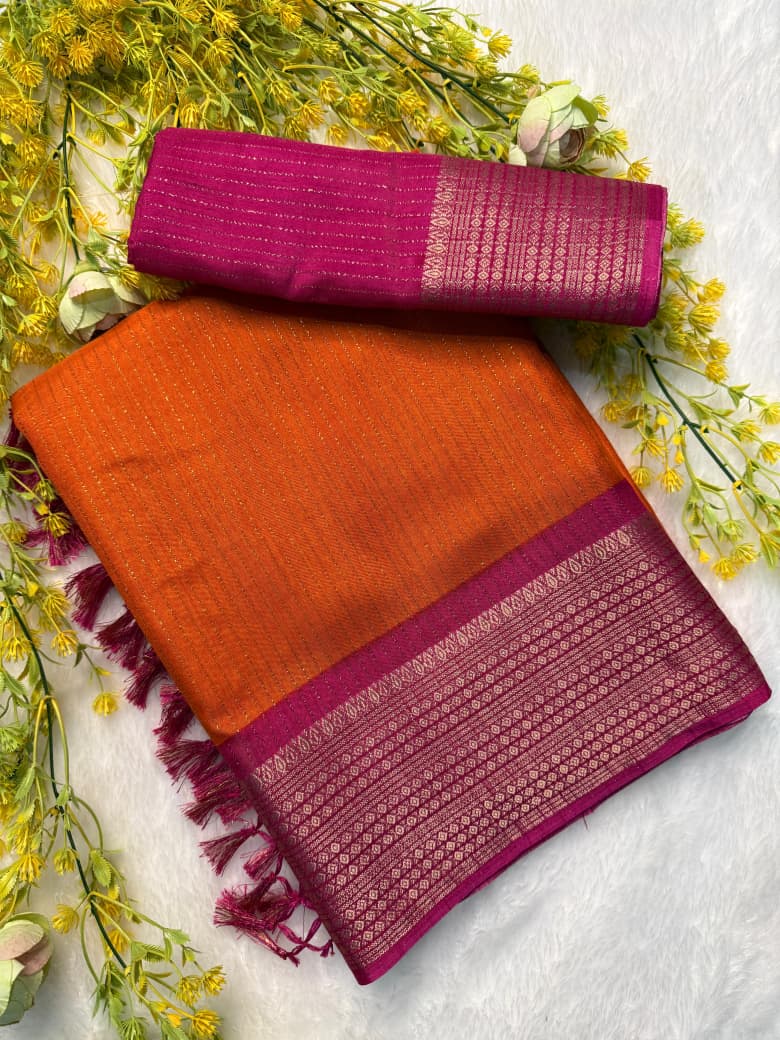 Premium Super Dola Recco Jari Saree