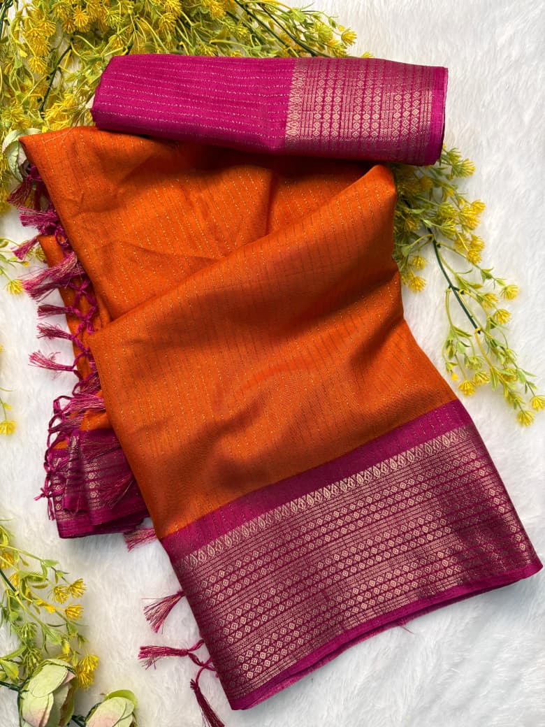 Premium Super Dola Recco Jari Saree