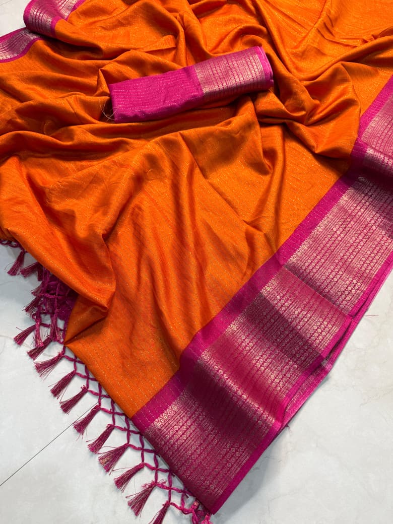 Premium Super Dola Recco Jari Saree