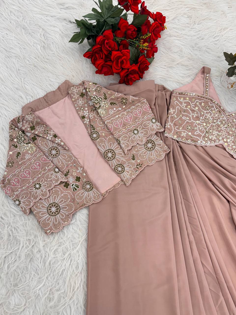 Premium Ready-to-Wear Saree with Jacket Set