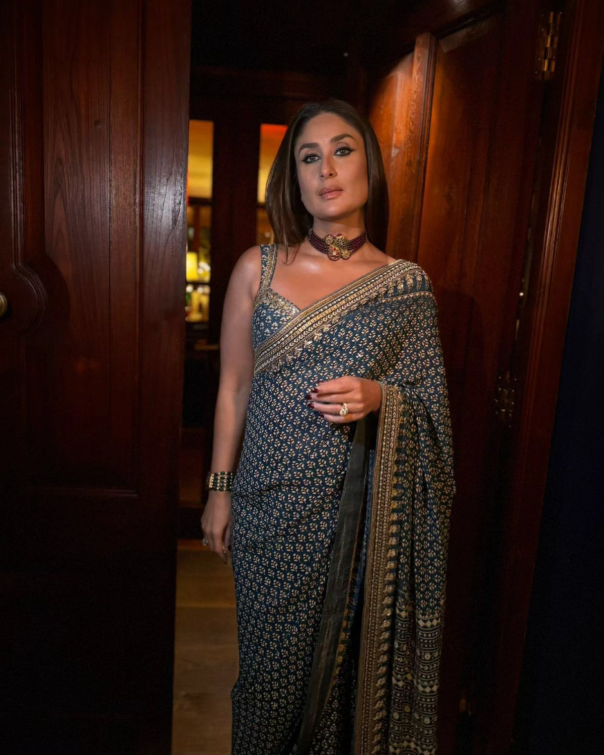 Designer Fox Georgette Saree with Mirror Work