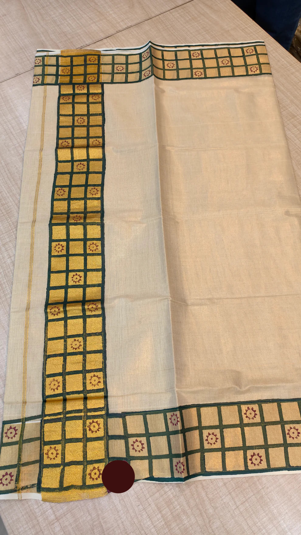 Checks Border Tissue Saree