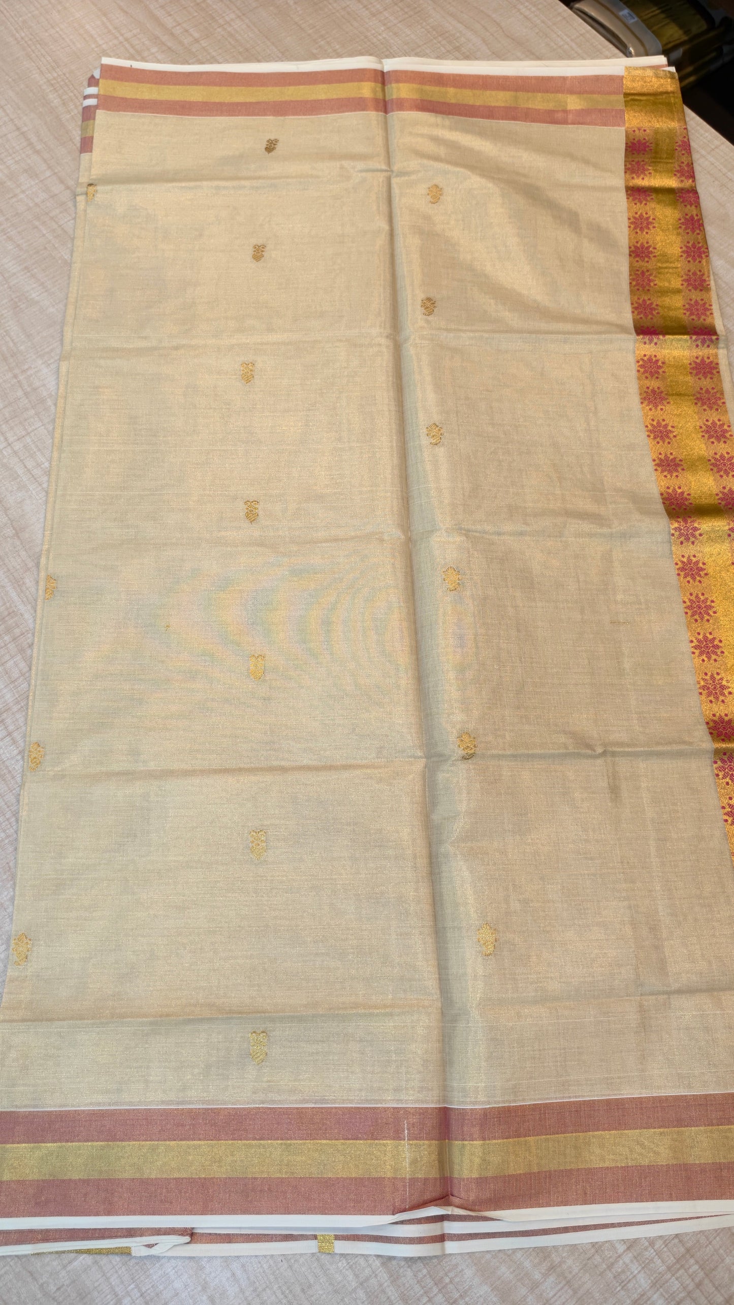 Floral Motif Tissue Saree