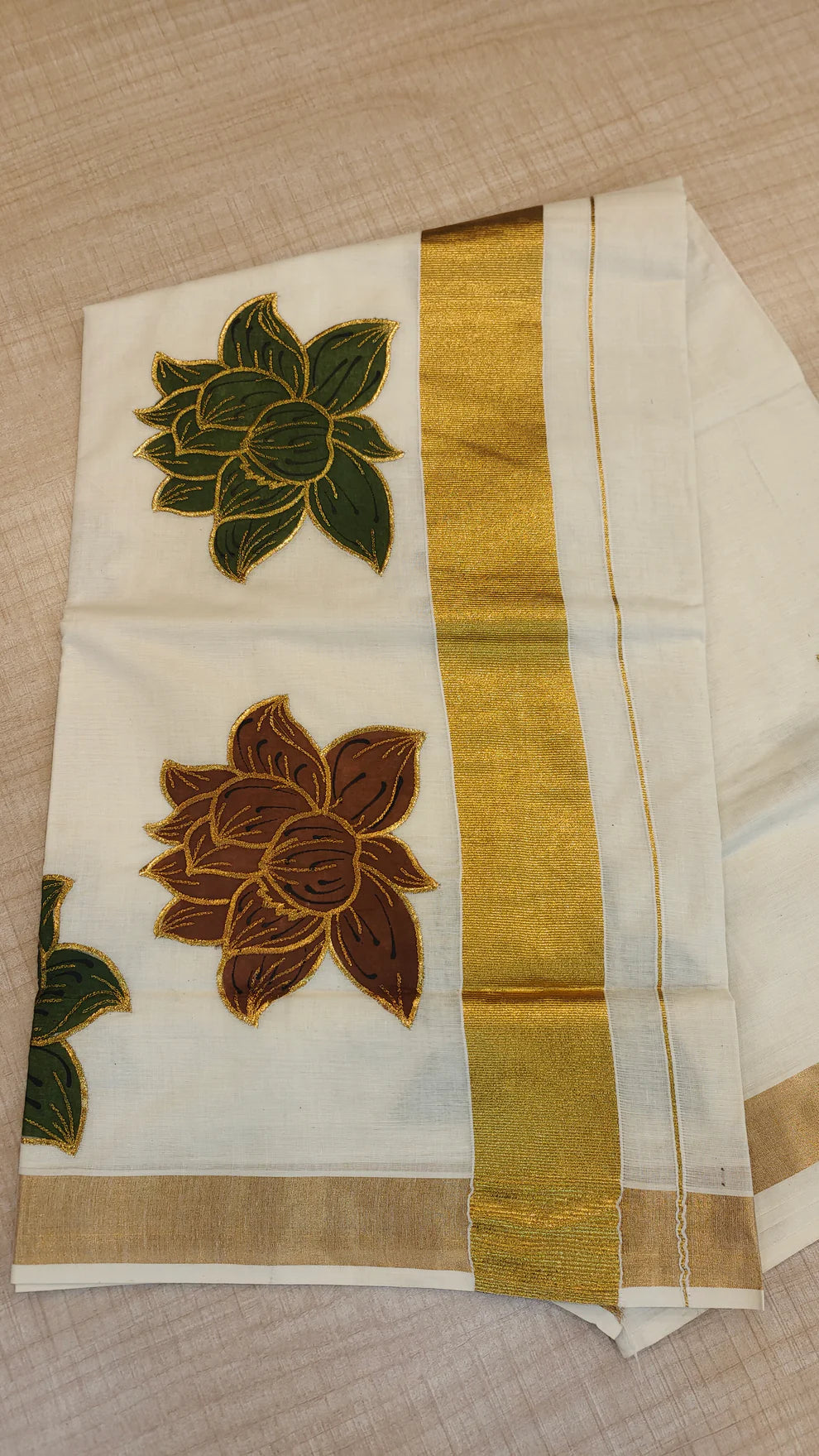 Floral Embroidery Tissue Saree