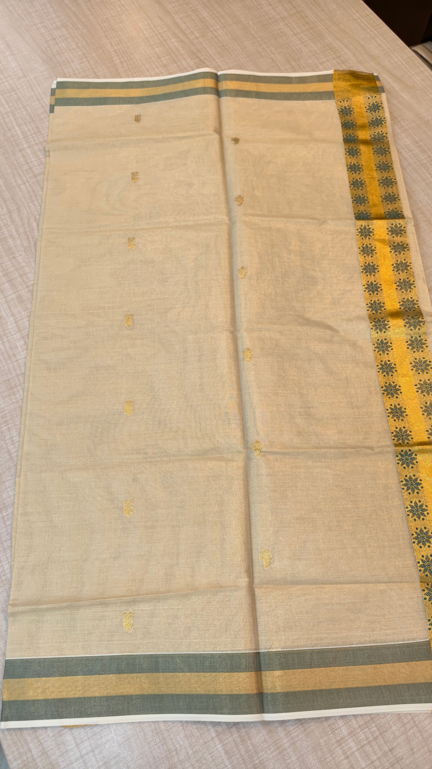 Floral Motif Tissue Saree