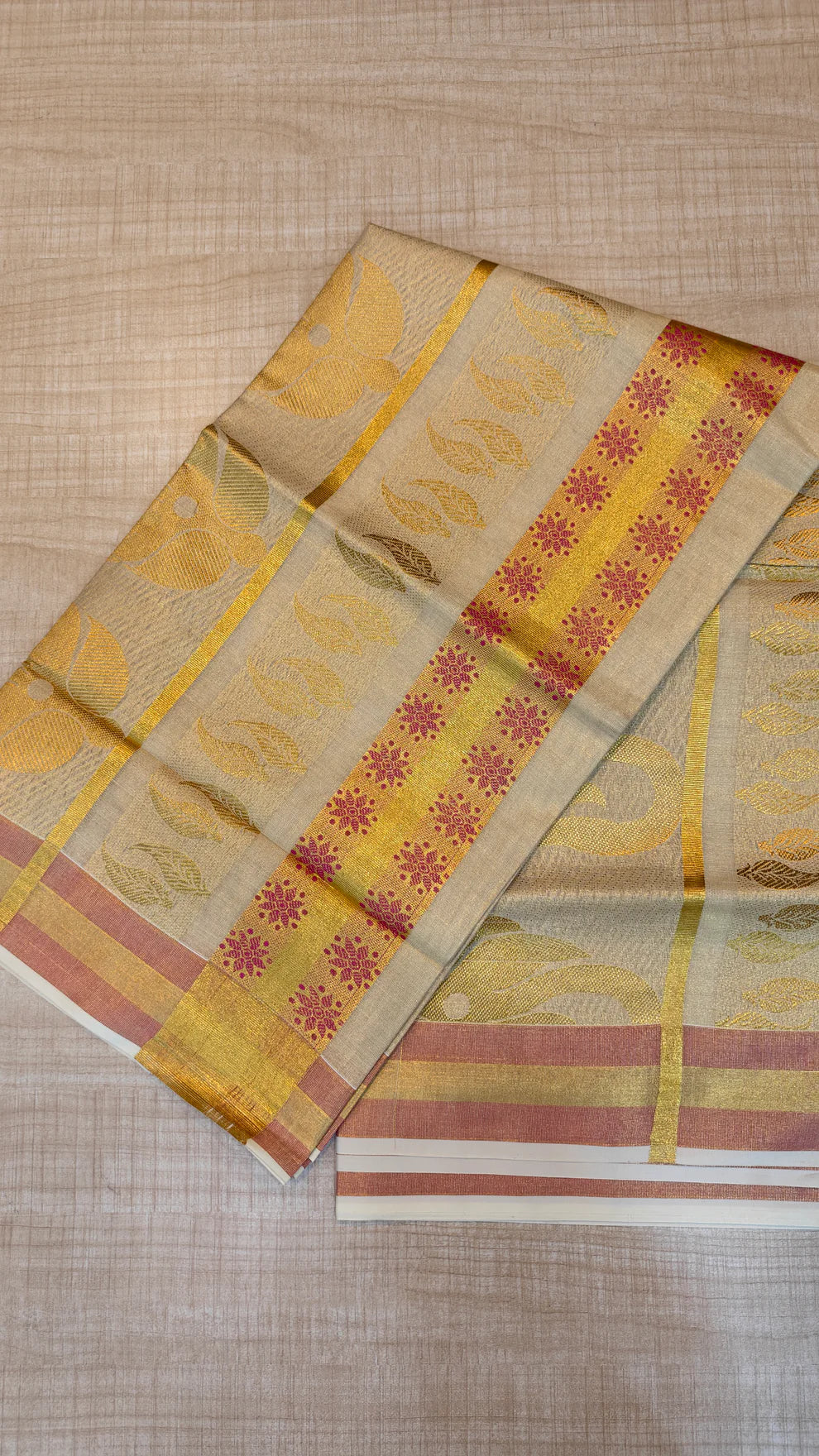 Floral Motif Tissue Saree