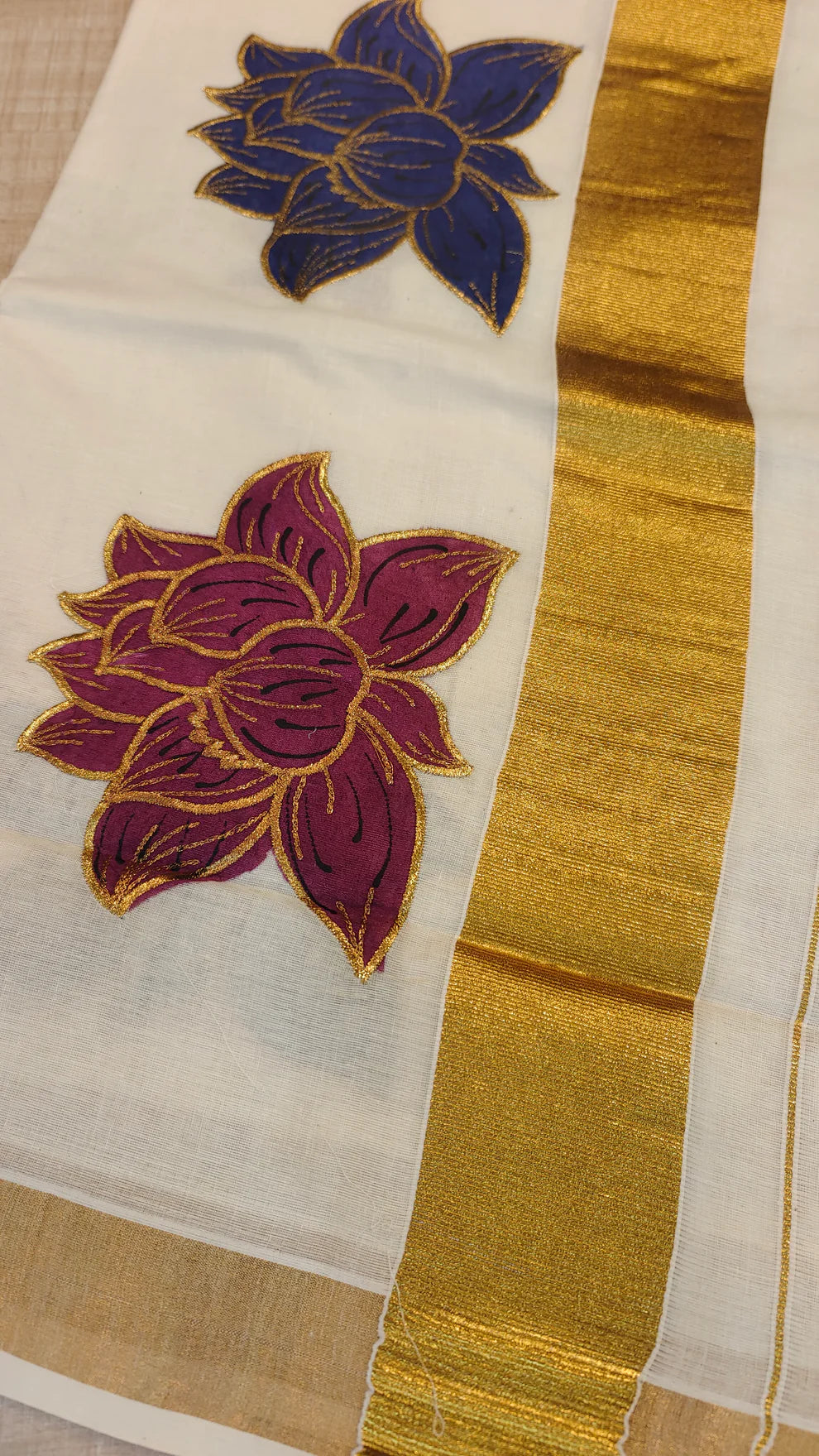 Floral Embroidery Tissue Saree